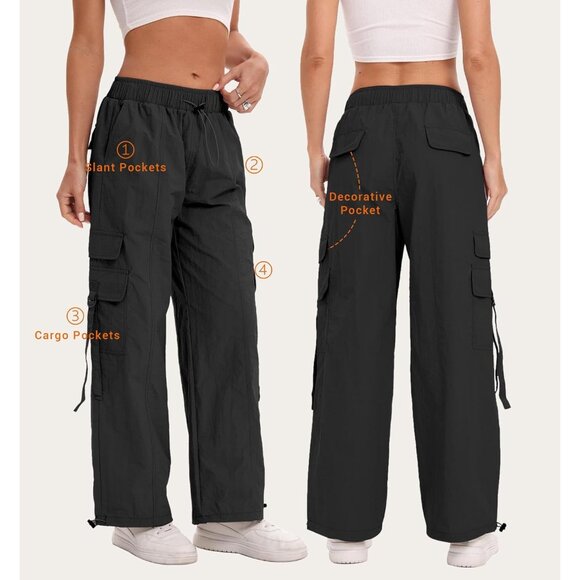 Stylish Women’s Quick-Dry Cargo Pants with Drawstrings - Perfect for Outdoors - Picture 6 of 6